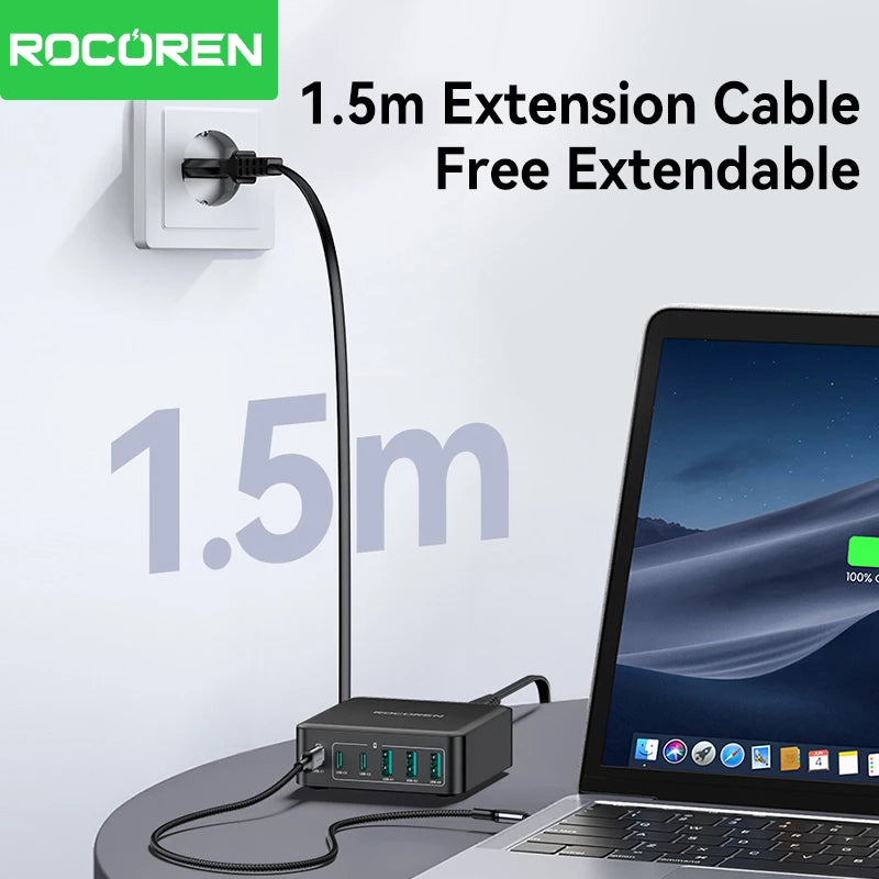 Rocoren 160W 6-Ports Desktop Charger
