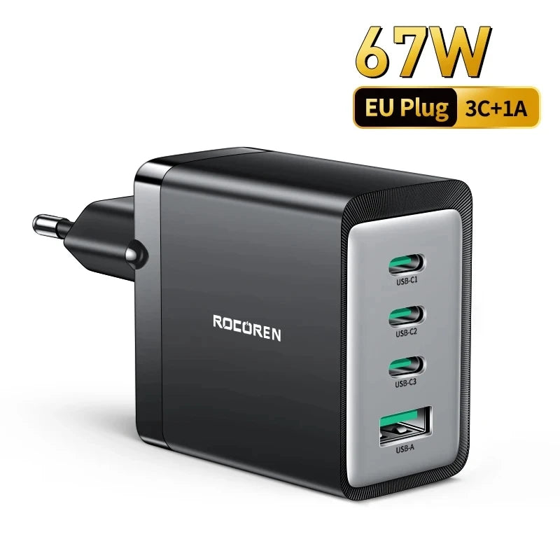 Rocoren 67W 4-Port GaN Charger