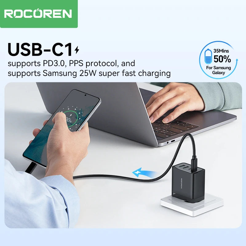 Rocoren 45W 4-Port GaN Charger