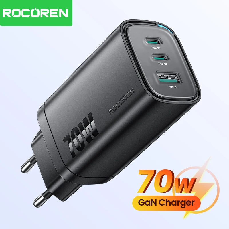 70W GaN Charger for Laptop & Phone