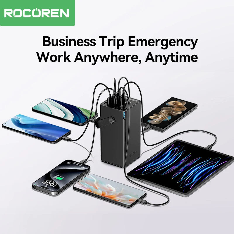 Rocoren 50000mAh Power Bank with Flashlight