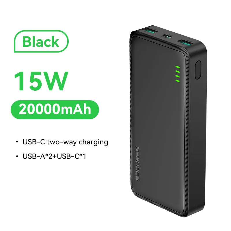 Rocoren 20000mAh 15W Power Bank