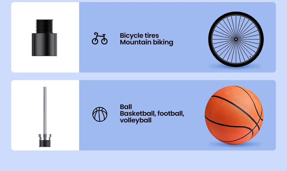 Rocoren Car Inflator Air Pump Portable Compressor 12V High Pressure Digital Inflatable For Car Motorcycles Bicycle Electric Tire