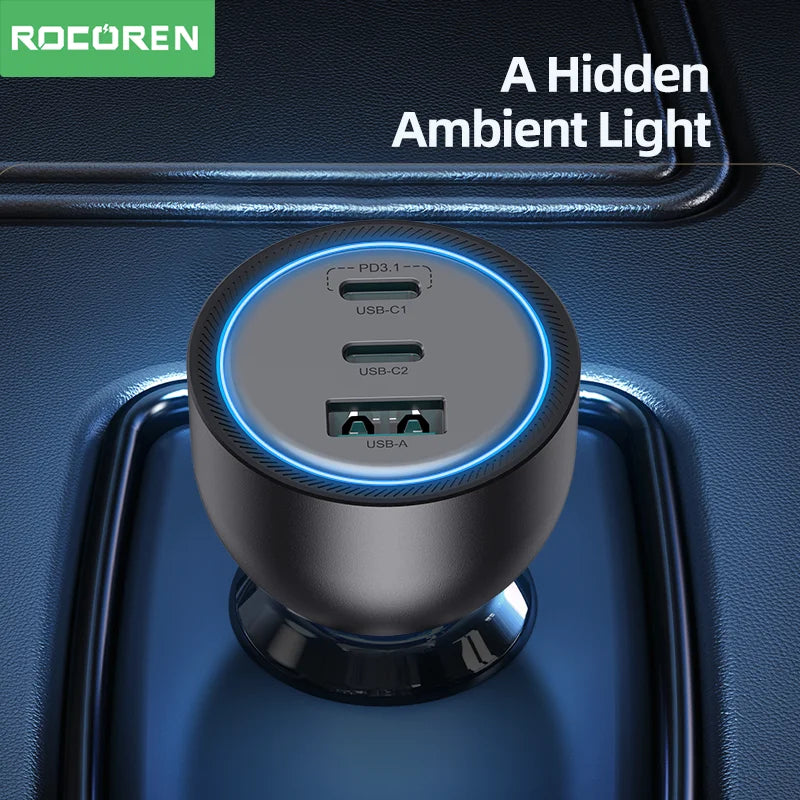 Rocoren 165W 3-Port Car Charger