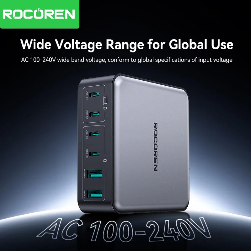 Rocoren 200W GaN Desktop Charger