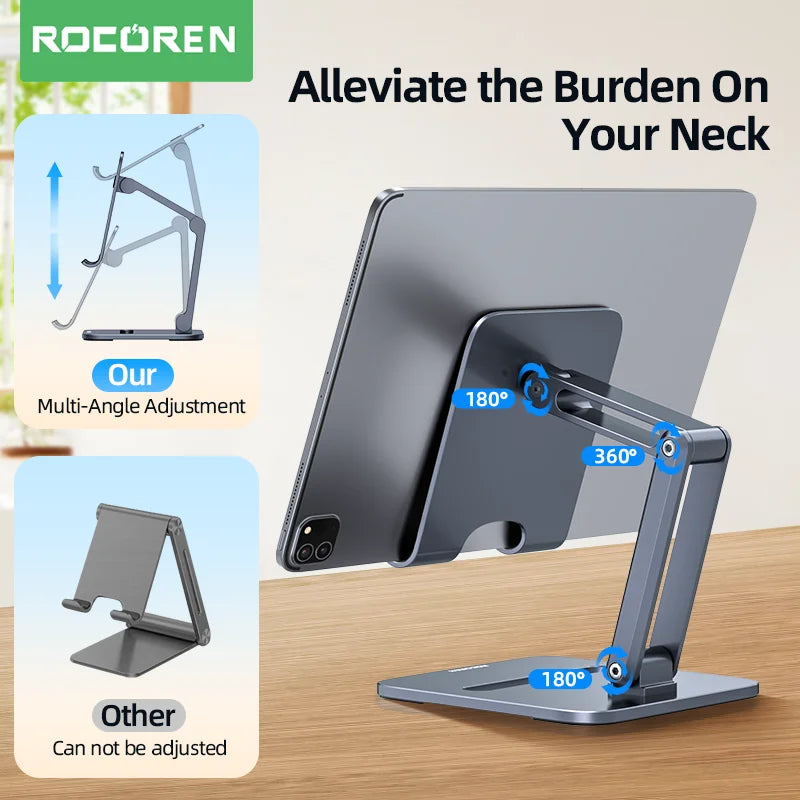 Rocoren Foldable Metal Phone & Tablet Stand