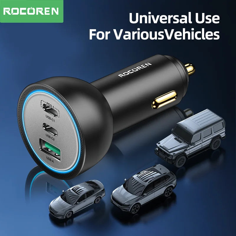 Rocoren 165W 3-Port Car Charger