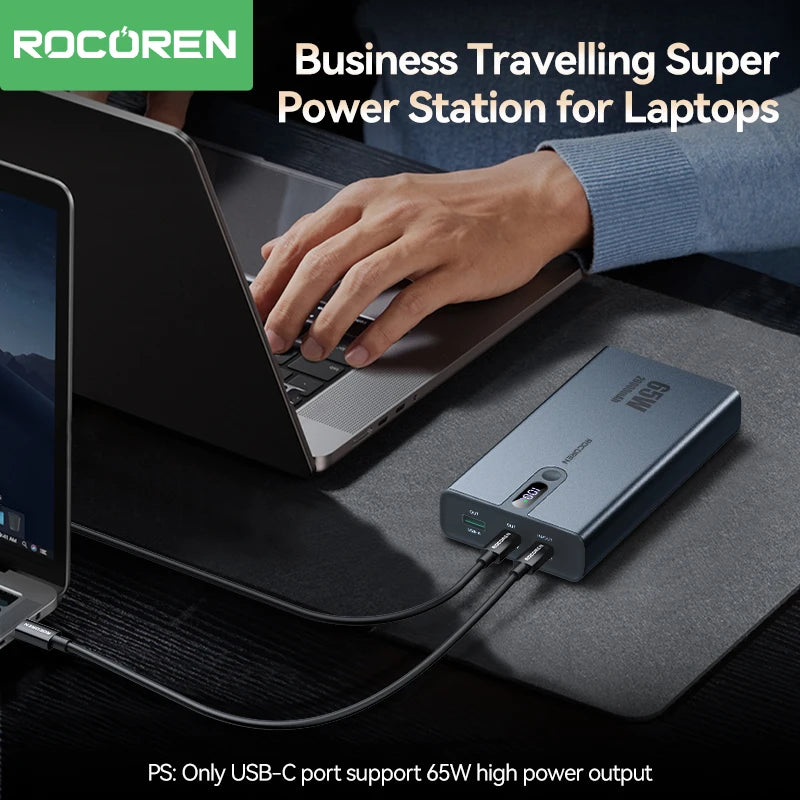 Rocoren 65W Power Bank for Laptop & Phone